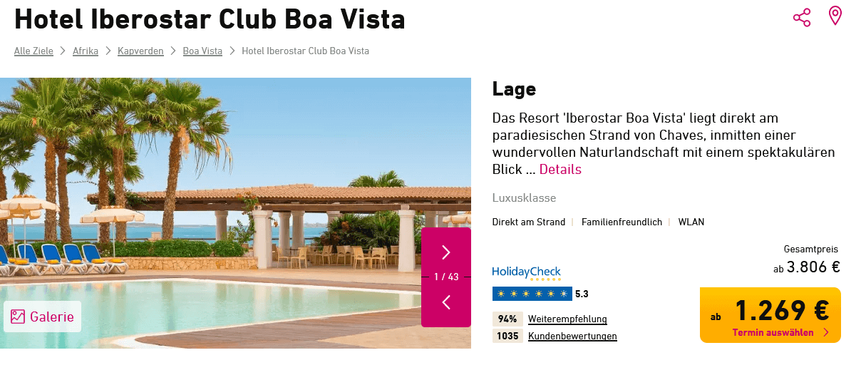 Angebot Iberostar Boa Vista LTUR